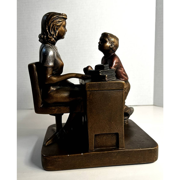 Authentic Austin Mixed Metal Sculpture Teacher's Pet AP3963 Made USA **HEAVY** - Picture 6 of 10